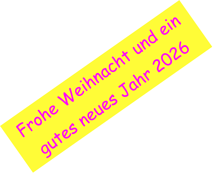 Frohe Weihnacht und ein gutes neues Jahr 2026
